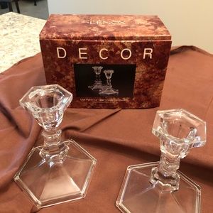 Lenox lead crystal candlesticks/pair